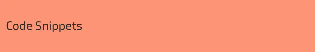 Code Snippets